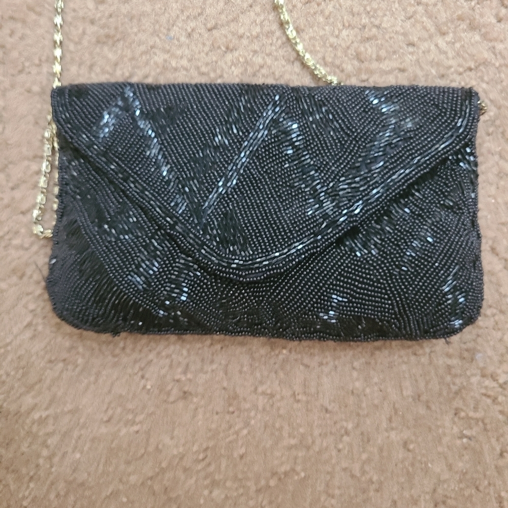 Never used black beaded evening bag Hp🔥🔥🔥🔥 - Picture 2 of 5